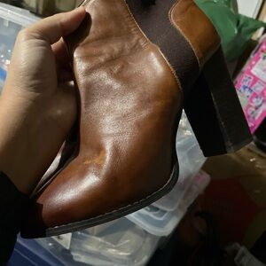 Brown Leather Ankle Boots
